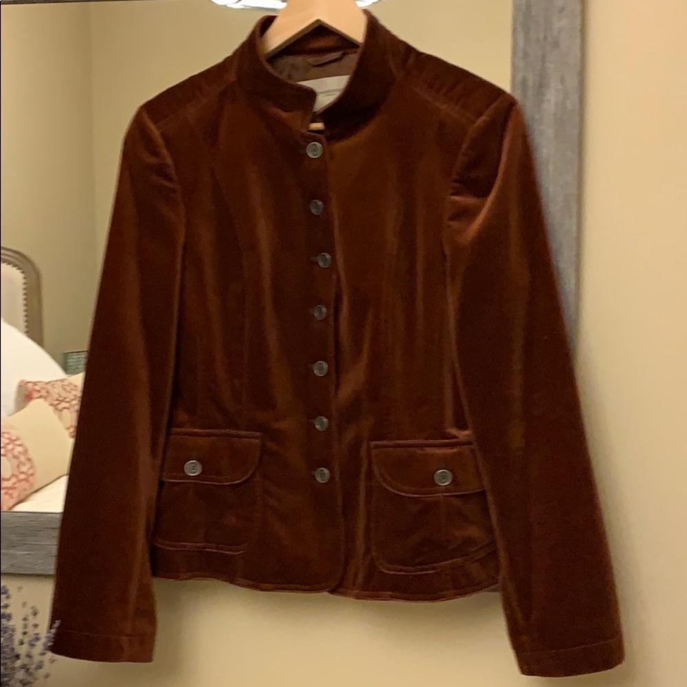 Burberry Velvet Mandarin Collar Jacket